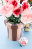 Daniel + Emma - Stripe Vase - Chocolate/Latte