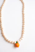 Jean Riley - XL Glass Tangelo pearl necklace
