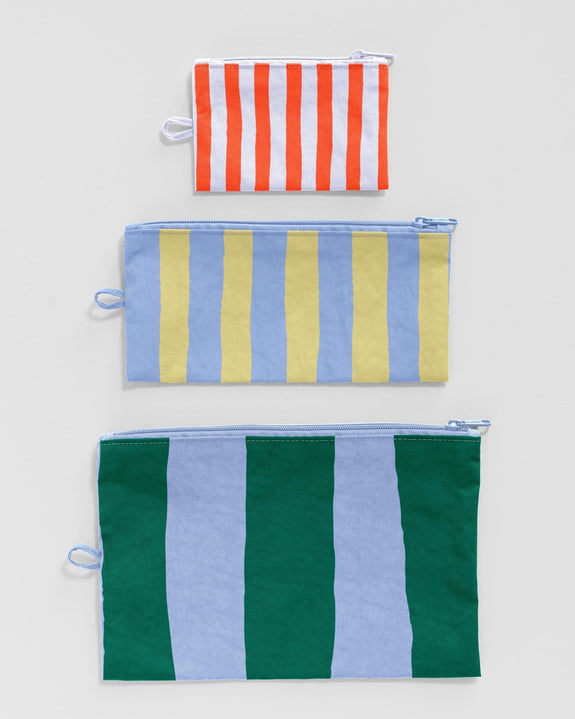 Baggu - Flat Pouch Set - Painted Stripe