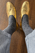 Le Bon Shoppe - Sneaker Socks - Polka Dot - Charcoal / Black