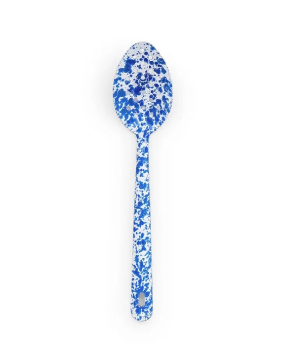 Crow Canyon - Splatter Large Slotted Spoon - Blue Splatter
