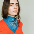 Last Chance Textiles - Cotton Blossom Bandana - Azure Blue