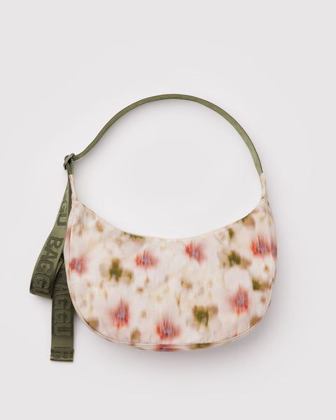 Baggu - Medium Nylon Crescent Bag - Abstract Floral – Pinky's
