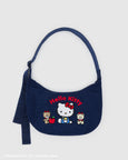 Baggu - Medium Nylon Crescent Bag - Embroidered Hello Kitty & Teddy