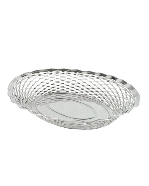 Roger Orfèvre - Oval Metal Food Basket - Small - Stainless Steel