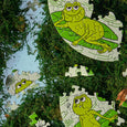 Le Puzz - Peace Frogs by Alice Oehr 81 Piece Mini Puzzle