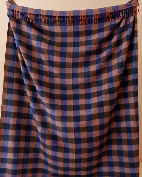 TBCo - Recycled Wool Blanket in Midnight Gingham