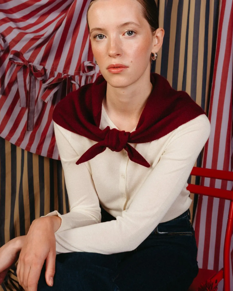 TBCo - Merino Triangle Scarf - Burgundy