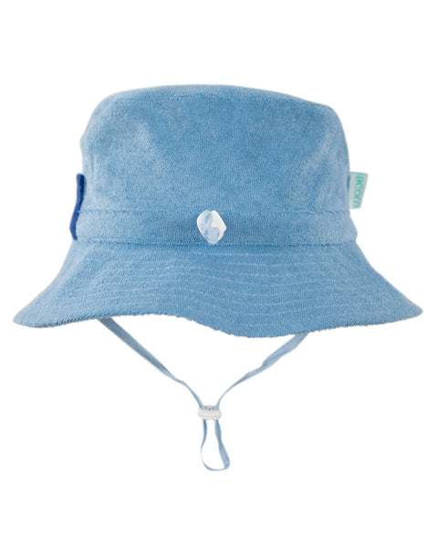 Acorn Kids - Terry Towling Bucket Hat - Mid Blue