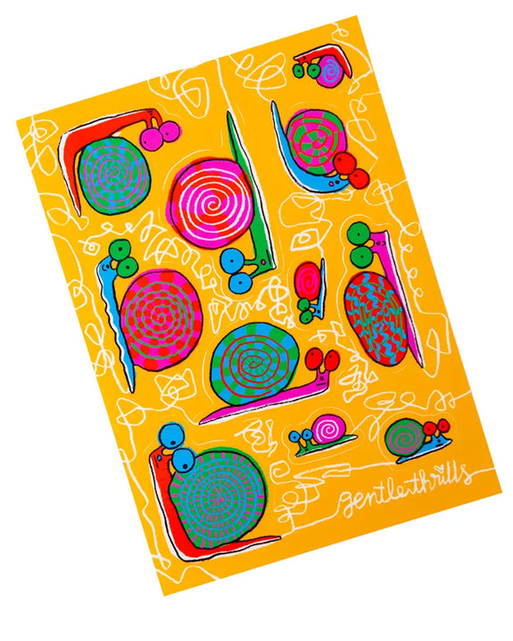Gentle Thrills - A Snails Journey Sticker Sheet