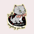 Stay home Club - Destroy Kitten - Waterproof Vinyl Sticker