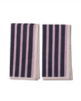 Yod and Co -Block Stripe Napkins - Aubergine / Mauve