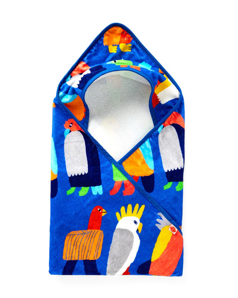 Halcyon Nights - Baby Hooded Towel - Flamin' Galahs