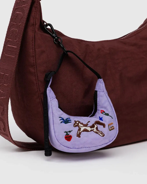 Baggu - Crescent Bag Charm - Embroidered Pony