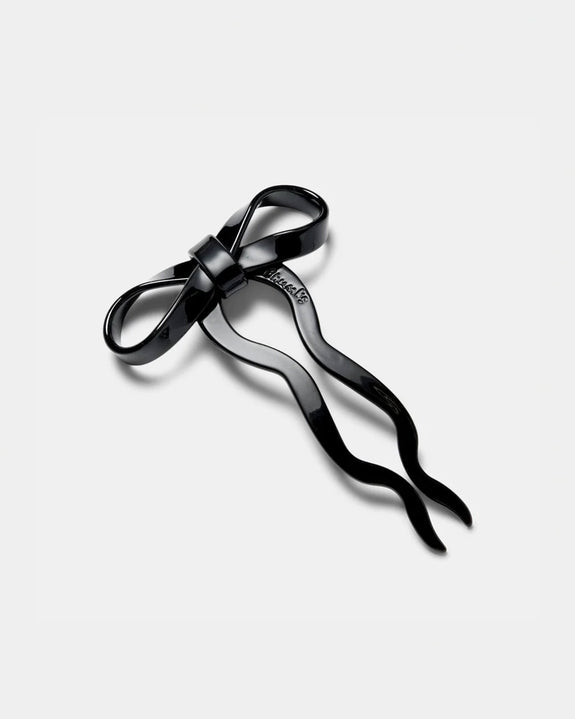 Chunks - Bow Hairpin in Black - Small