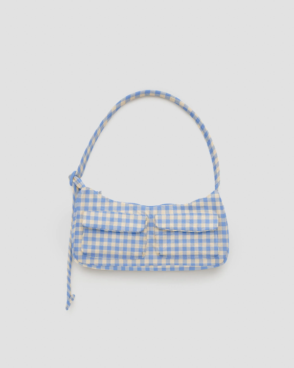 Baggu - Cargo Shoulder Bag - Light Blue Gingham
