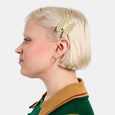 Chunks - Allie Clips in Oval Vanilla Stripe