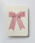 Canonbury Press - Baby Pink Velvet Bow Greeting Card