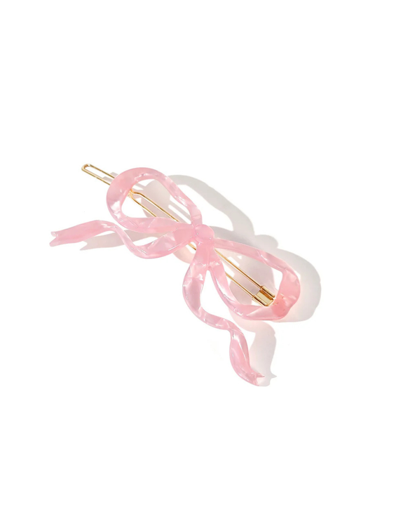 Hey Ricochet - Ribbon Bow Clip in Pink