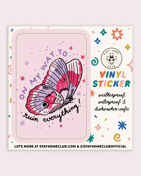 Stay home Club - Ruin Butterfly Vinyl Sticker