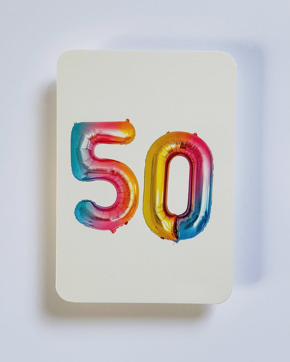 Canonbury Press - Birthday Balloon No.50 Greeting Card