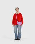 Baggu - Small Nylon Crescent Bag - Peony Pink