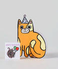 Wrap - Cat with Mini Card Greetings Card