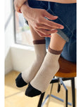 Le Bon Shoppe - Colour Block Girlfriend Socks - Black Coffee
