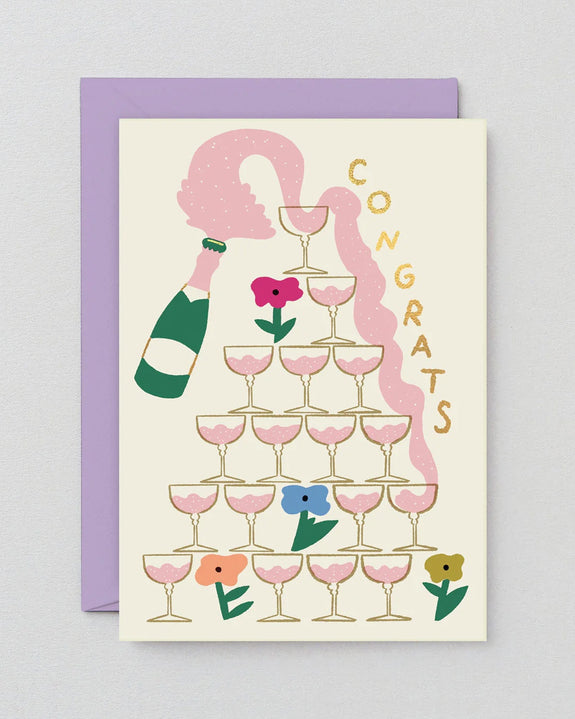 Wrap - Champagne Greetings Card
