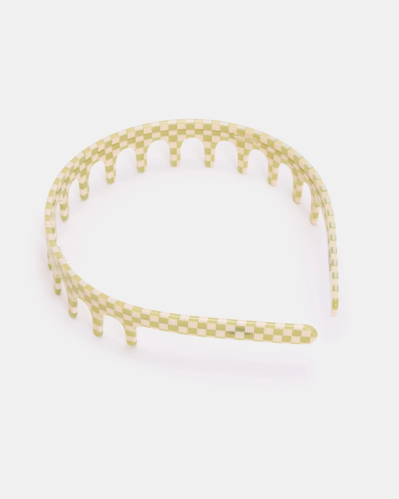 Chunks - Comb Headband - Olive Check