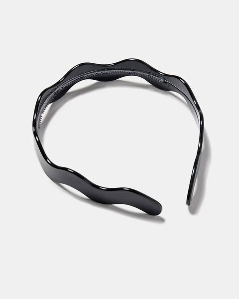 Chunks - Wavy Headband in Black