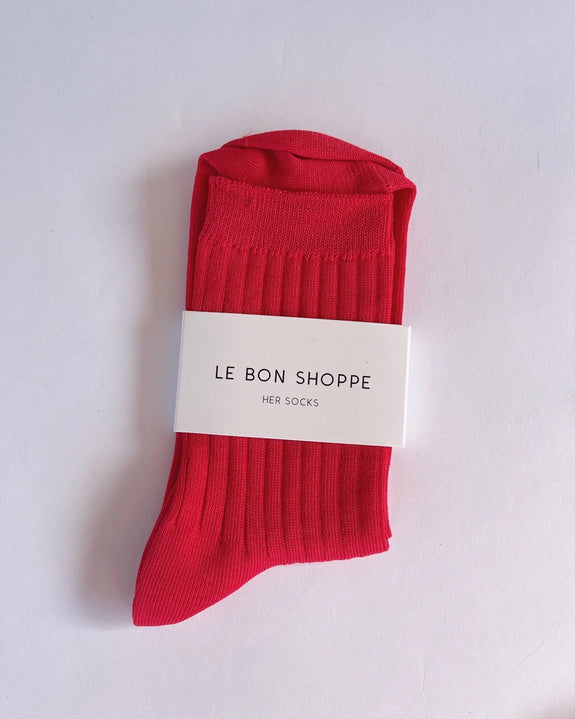 Le Bon Shoppe - Her Socks - Classic Red