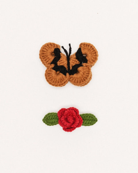 Hansel From Basel - Butterfly Garden Crochet Hair Clips