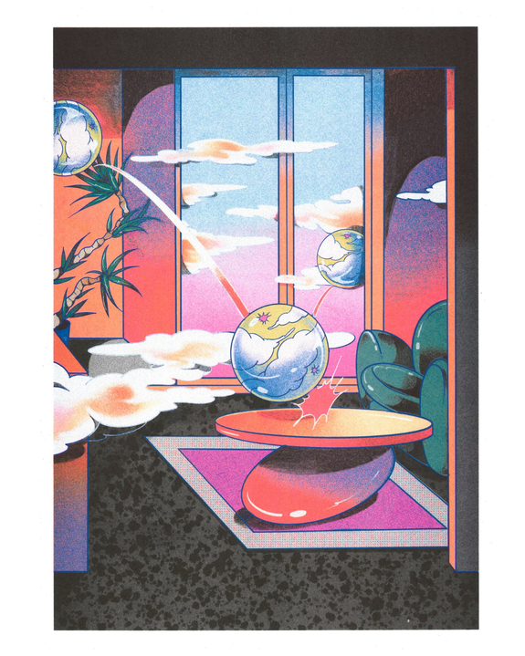 KIBLIND Atelier - Beya Panicha - Cloudy Room Night - A3 Poster