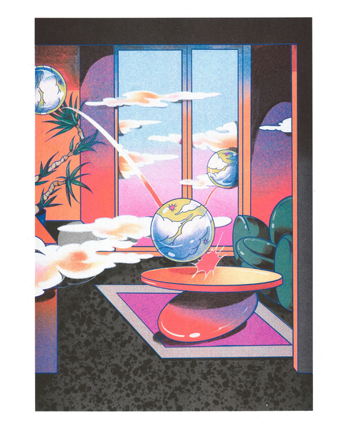 KIBLIND Atelier - Beya Panicha - Cloudy Room Night - A3 Poster