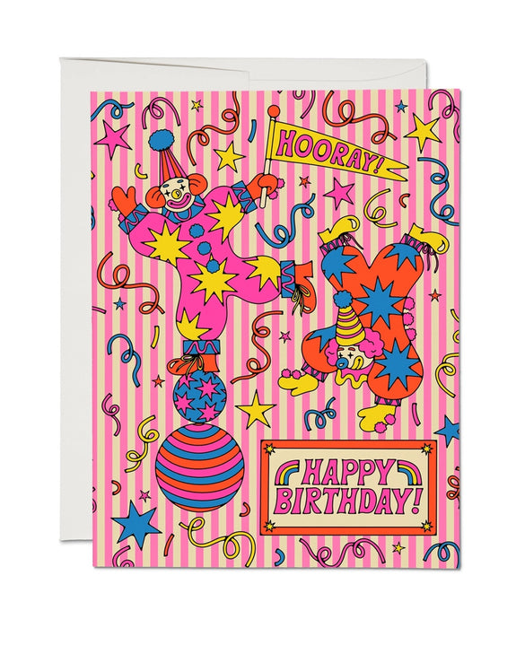 Red Cap Cards - Clowns Greeting Card