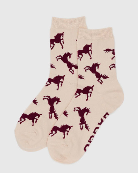 Baggu - Crew Sock - Horses