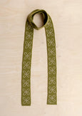 TBCo - Merino Wool Skinny Scarf in Olive Flora