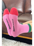 Le Bon Shoppe - Colour Block Girlfriend Socks - Rose Green