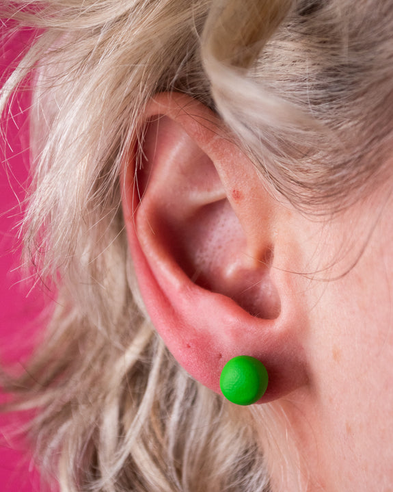 Emily Green - Apple Green Stud Earrings