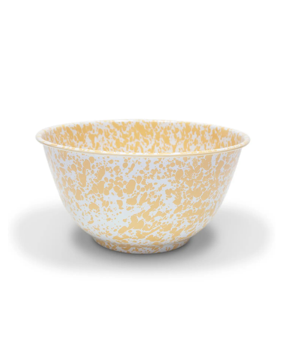Crow Canyon - Large Salad Bowl - Yellow Splatter