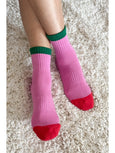 Le Bon Shoppe - Colour Block Girlfriend Socks - Rose Green