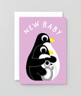 Wrap - New Baby Penguins Greetings Card