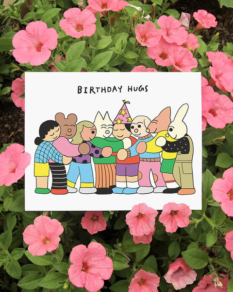 Wrap - Birthday Hugs from Friends Kids Greetings Card