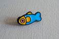 Curlworks - Fish Pin - Blue / Yellow