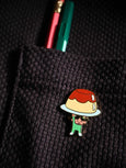 Natali Koromoto - "Food On Parade" (Flan) Enamel Pin