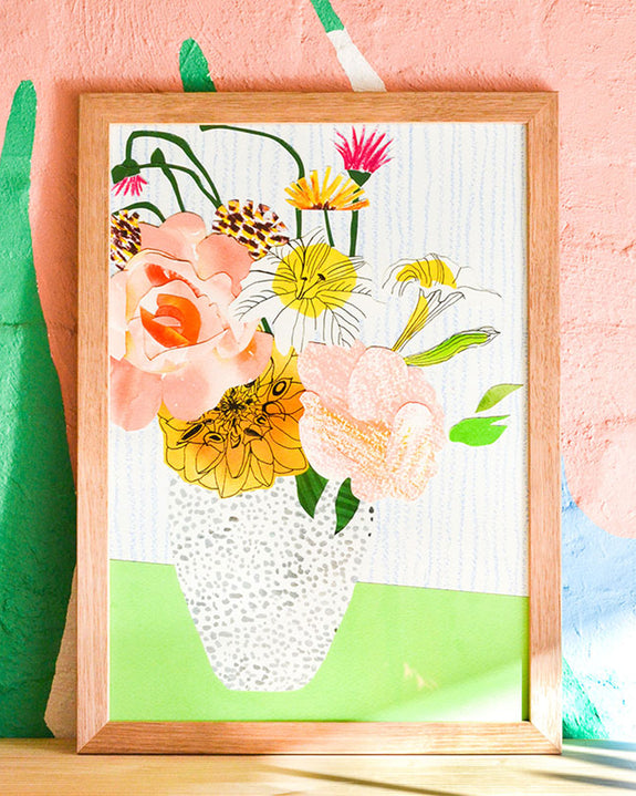 Emily Green - Floral Bunch Collage - Giclee Print