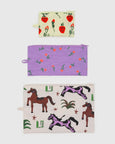 Baggu - Flat Pouch Set - Painted Prairie