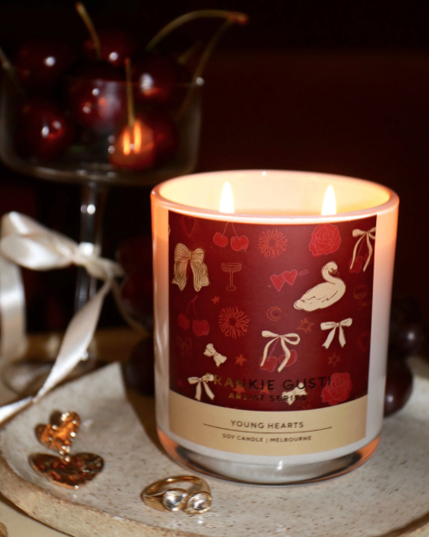 Frankie Gusti - Artist Series Candle - Young Hearts - Kimmy Hogan