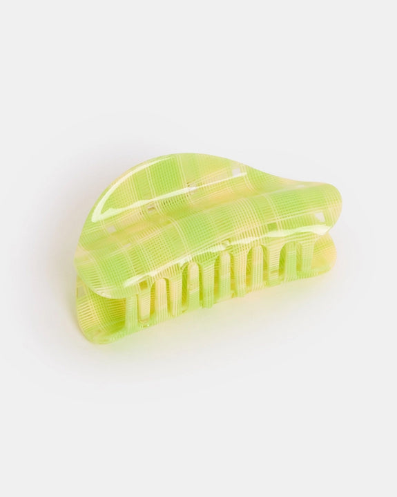 Chunks - Suki Claw - Lime + Cream Plaid